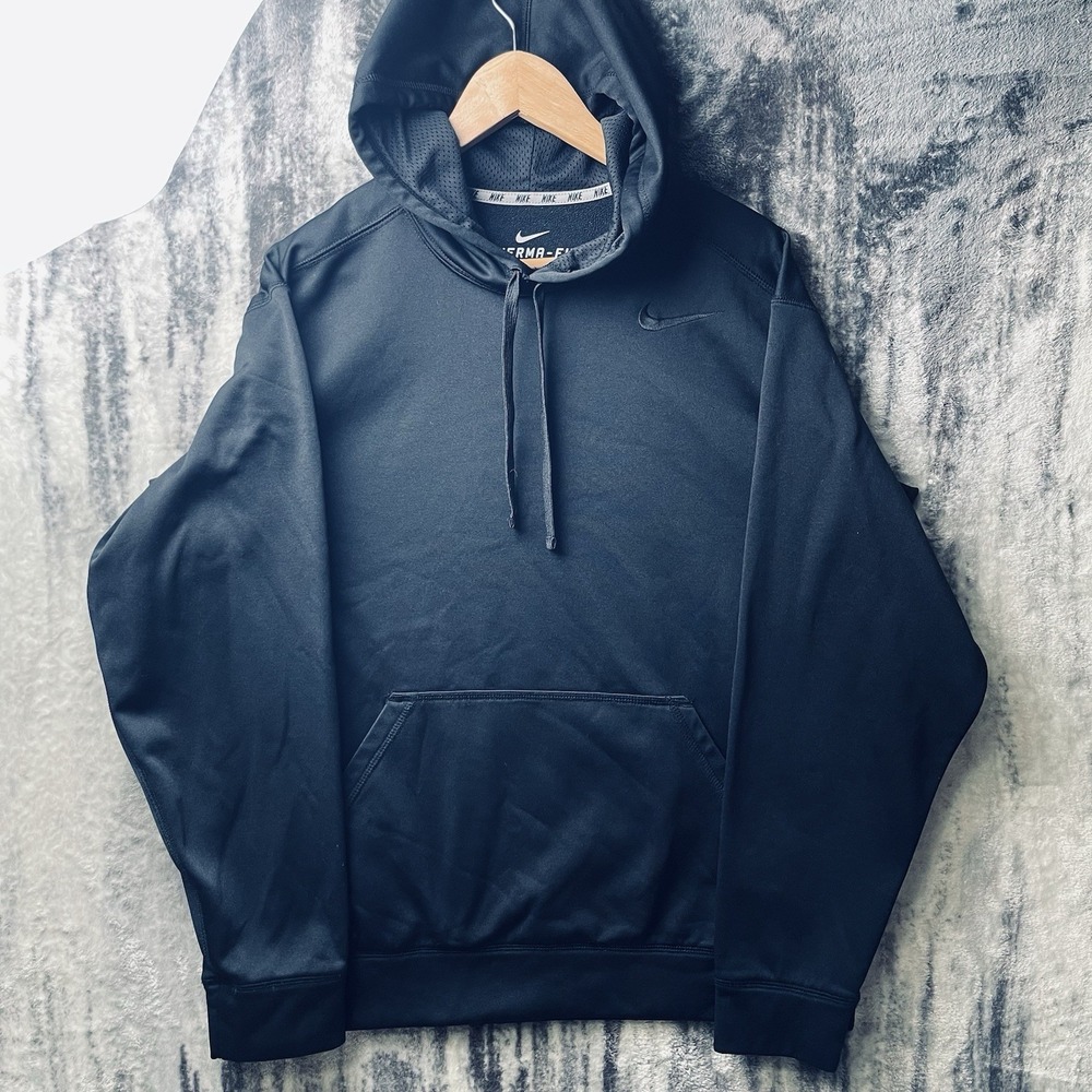 Nike Therma-Fit Long Sleeve Pullover Hoodie Men, Size Large Black